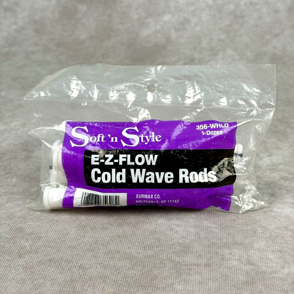 Soft n Style EZ-FLOW Cold Wave Rods White 1 Dozen 356-WHLO Perm Rods